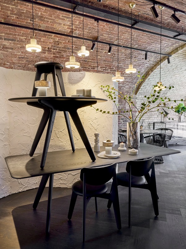 маса tom dixon slab large round black