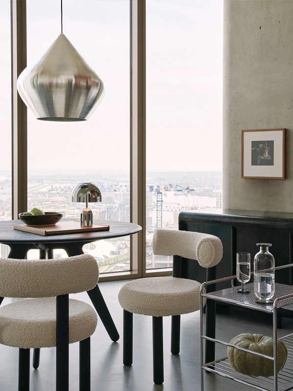 маса tom dixon slab large round black