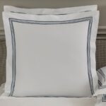 калъфка за възглавница frette triplo bourdon white/dark azure