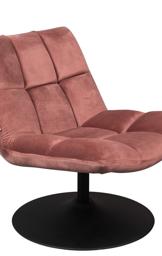 стол dutchbone bar velvet lounge old pink