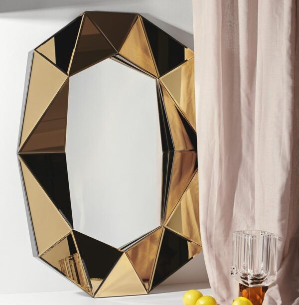 огледало reflection copenhagen diamond large bronze