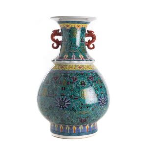 ваза asiatides chinese turquoise amphora floral