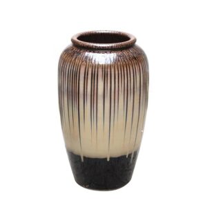 ваза asiatides round jar brown run