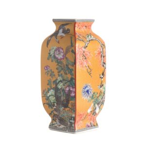 ваза asiatides square chinese art yellow s