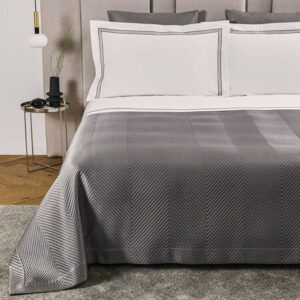 покривка за легло frette luxury herringbone slate grey
