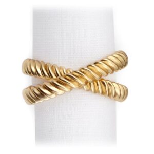 пръстени за салфетки l'objet deco twist napkin jewels gold