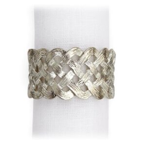пръстени за салфетки l'objet braid platinum