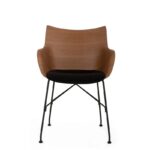 трапезарен стол kartell q/wood dark wood/black/black