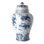 буркан asiatides flower jar fu dog m