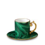 чаша с чинийка l'objet malachite espresso