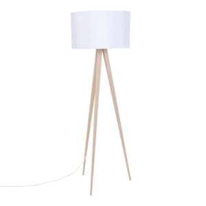 стояща лампа zuiver tripod wood white