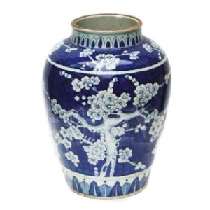 ваза asiatides ming style cherry blue white