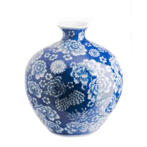 ваза asiatides ball peony blue white
