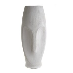 ваза asiatides moai ceramic grey white l