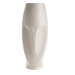ваза asiatides moai ceramic light grey l