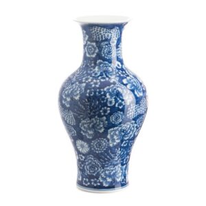 ваза asiatides straight peony blue white