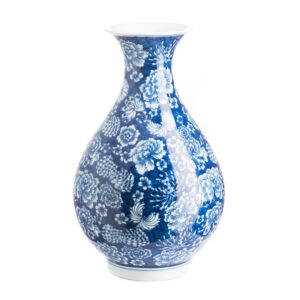 ваза asiatides teardrop peony blue white