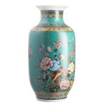 ваза asiatides tall flowers turquoise