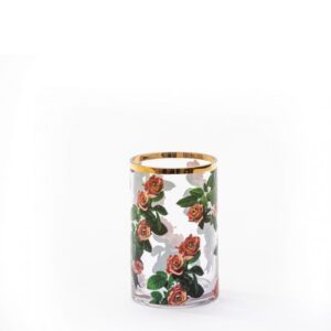 ваза seletti glass roses cylindrical small