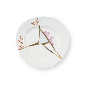 чиния за десерт seletti kintsugi pink flower