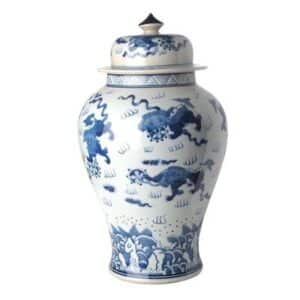 буркан asiatides flower jar fu dog l