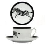 чаша за чай и чинийка dolce and gabbana zebra porcelain tea set