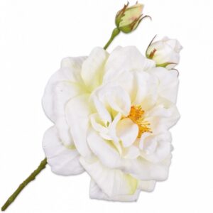 цвете silk-ka rose spray white 59 cm