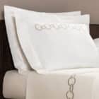 калъфка за възглавница frette links embroidery boudoir white savage beige 30x40