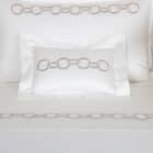 калъфка за възглавница frette links embroidery boudoir white savage beige 30x40