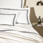 калъфка за възглавница frette triplo popeline boudoir white black 30x40