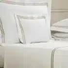 калъфка за възглавница frette triplo popeline boudoir white savage beige 30x40