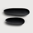 комплект подноси ethnicraft thin oval black mahogany