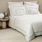 калъфка за възглавница frette triplo popeline white savage beige 51x71