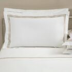 калъфка за възглавница frette triplo popeline white savage beige 51x71