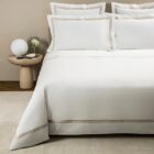 калъфка за възглавница frette triplo popeline white savage beige 51x71