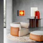 кресло fendi casa poltrona peekasit pelle ivory merinos