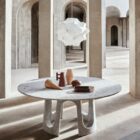 трапезна маса fendi casa ford d180 marble with lazy susan d90