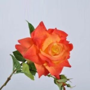 цвете silk-ka rose spray orange 117 cm