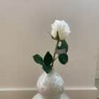 цвете silk-ka rose stem white 48cm