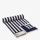 хавлиена кърпа fendi casa pequin navy white 100x170