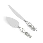 прибори за сервиране michael aram white orchid wedding cake knife and server set