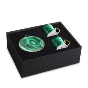 комплект чаши за кафе l'objet malachite espresso