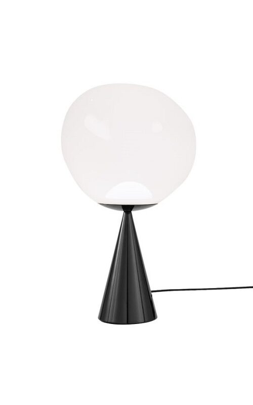 настолна лампа tom dixon melt cone fat opal black led