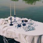 свещници baccarat harcourt midnight blue