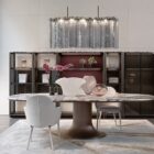 трапезна маса giorgetti mizar oval marble