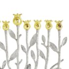 свещник michael aram pomegranate silver and gold menorah
