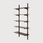 етажерка за стена ethnicraft pi 5 shelves mahogany