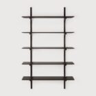 етажерка за стена ethnicraft pi 5 shelves mahogany