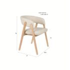 стол с подлакътници zuiver bright beige