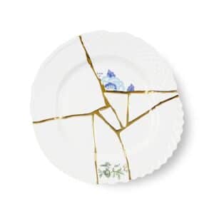 чиния за основно seletti kintsugi 03 blue